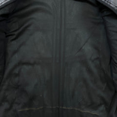 Vintage Y2K Leather Jacket Mens XL Black Moto Biker Multi Zipper Heavy Bomber