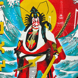 Vintage 90s Hard Rock Cafe Samurai Tokyo T Shirt Mens XL Black Kabuki Wave Tee