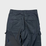 Adidas Blue Version Cargo Pants Mens Small Black 3 Stripe Trefoil Taper Leg