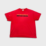 Vintage Y2K Today Is Not Your Day T Shirt Mens Large Red Faded Novelty Funny Tee