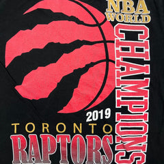 2019 Toronto Raptors Champions T Shirt Men Small Black NBA Basketball Tee