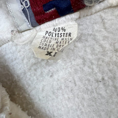 Vintage 90s Polo Sport Ralph Lauren Fleece Mens XL White USA 1/4 Zip Jacket
