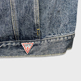 Vintage 90s Guess Denim Vest Mens XL Blue USA Jean Trucker Jacket