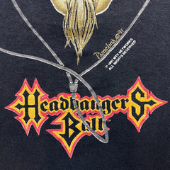 Vintage 1991 MTV Headbangers Ball T Shirt Mens XL Black Single Stitched USA Distressed Tee