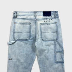 Ksubi Operator Carpenter Jeans Mens 34x32 Blue Double Knee Light Wash Workwear Denim Pants