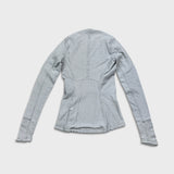 Lululemon Kanto Catch Me Long Sleeve Womens Size 2 Gray Yoga Athletic Shirt