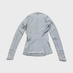 Lululemon Kanto Catch Me Long Sleeve Womens Size 2 Gray Yoga Athletic Shirt