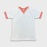 Vintage Le Club T Shirt Mens XL White Ringer V Neck 80s Retro Blank Tee