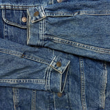 Vintage 90s Gap Denim Jacket Mens Medium Blue Lined Medium Wash USA Jean Trucker