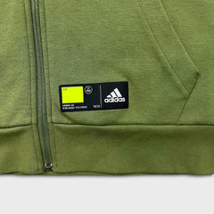 Adidas Sportswear Overlay Full Zip Track Top Hoodie Mens Medium Green Athletic Sweater