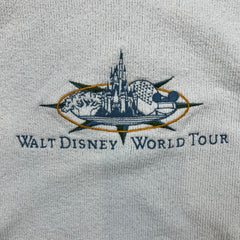 Vintage 90s Walt Disney World Tour Sweatshirt Mens Medium White Mock Neck USA