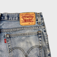 Vintage Y2K Levi's 516 Jeans Mens 34x30 Blue Slim Straight Leg Faded Light Wash Denim Pants