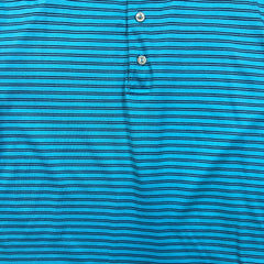 Peter Millar Polo Shirt Mens Small Blue Striped Crown Ease Preppy Golf