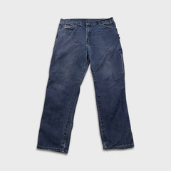 Dickies Pants Mens 36x32 Blue Faded Wash Carpenter Hammerloop Workwear Canvas Pants