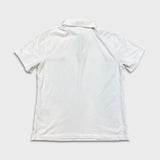 Burberry Brit Polo Shirt Mens Medium White Nova Check Tartan Cotton Preppy