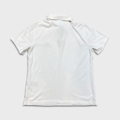 Burberry Brit Polo Shirt Mens Medium White Nova Check Tartan Cotton Preppy