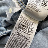 Levi's Barstow Western Denim Shirt Mens Medium Blue Light Wash Western Pearl Snap