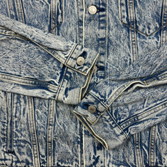 Levi's Type III Denim Jacket Mens Large Blue Acid Wash Western Trucker