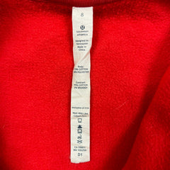 Lululemon Scuba Hoodie Womens Size 8 Red Full Zip Sports Hooded Sweater