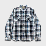 True Religion Shirt Mens Large Multicolor Plaid Western Long Sleeve Button Up