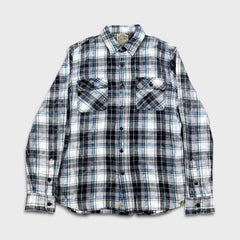 True Religion Shirt Mens Large Multicolor Plaid Western Long Sleeve Button Up
