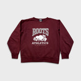 Vintage 90s Roots Athletics Canada Sweatshirt Mens Large Red Graphic Pullover Crewneck