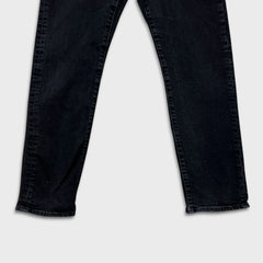 Levi's 502 Jeans Mens 33x30 Black Regular Taper Fit Dark Wash Denim Pants