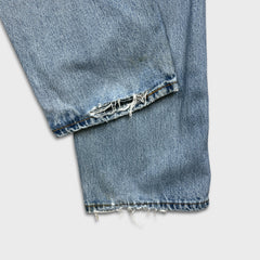 Levi's 505 Jeans Mens 34x30 Blue Regular Fit Straight Leg Light Wash Denim Pants