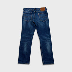 Levi's 502 Jeans Mens 34x32 Blue Regular Taper Fit Dark Wash Stretch Denim Pants