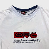 Vintage 90s Ecko Unltd T Shirt Mens Small White Complex Rhino Distressed Tee