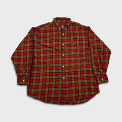Vintage 90s Polo Jeans Co Ralph Lauren Shirt Mens Large Red Plaid Flannel