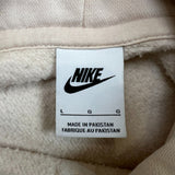 Nike Sportswear Hoodie Mens Large Beige Center Swoosh Hooded Sweater