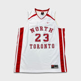 Vintage Y2K Nike North Toronto Huskies #23 Jersey Mens Medium White Basketball Team