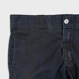 Dickies Pants Mens 34x28 Black Skinny Straight Workwear Casual Chino Trousers