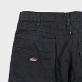 Dickies Pants Mens 34x30 Black Double Knee Carpenter Workwear Canvas Trousers