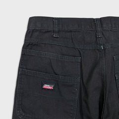 Dickies Pants Mens 34x30 Black Double Knee Carpenter Workwear Canvas Trousers