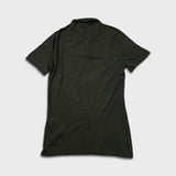 Armani Collezioni Polo Shirt Mens Small Grey Striped Lightweight Knit Tee