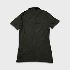 Armani Collezioni Polo Shirt Mens Small Grey Striped Lightweight Knit Tee