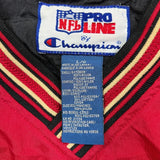 Vintage Champion NFL Pro Line San Francisco 49ers Jacket Mens Small Red 90s Pullover