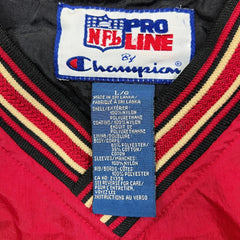 Vintage Champion NFL Pro Line San Francisco 49ers Jacket Mens Small Red 90s Pullover