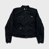 Lauren Ralph Lauren Jeans Denim Jacket Womens Medium Black Full Zip Trucker