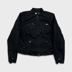 Lauren Ralph Lauren Jeans Denim Jacket Womens Medium Black Full Zip Trucker