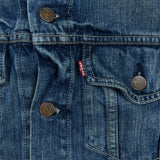 Levi's Type 3 Jean Jacket Mens Medium Blue Dark Wash Denim Western Trucker