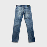 Vintage Y2K Ed Hardy Jeans Mens 34x32 Blue Slim Straight Distressed Dagger Denim Pants