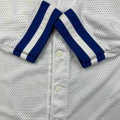 Vintage 90s Labatt Blue Light Baseball Jersey Mens Large White Mesh Button Up Promo
