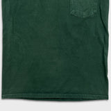 Vintage Y2K Gildan Ultra Cotton Blank T Shirt Mens Small Green Faded Short Sleeve Pocket Tee