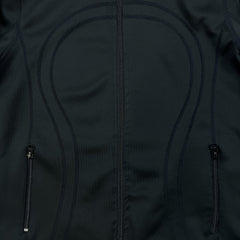 Lululemon In Stride Jacket Womens Size 6 Black Sports Full Zip Athletic