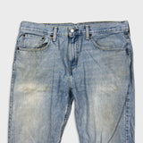 Levi's 502 Jeans Mens 34x33 Blue Regular Taper Fit Light Wash Faded Denim Pants