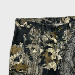 Wrangler RealTree Camo Jeans Mens 36x32 Green Relaxed Double Knee Hunting Pants