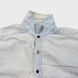 Vintage 90s Levi's Denim Shirt Mens Medium White Casual Western Button Up